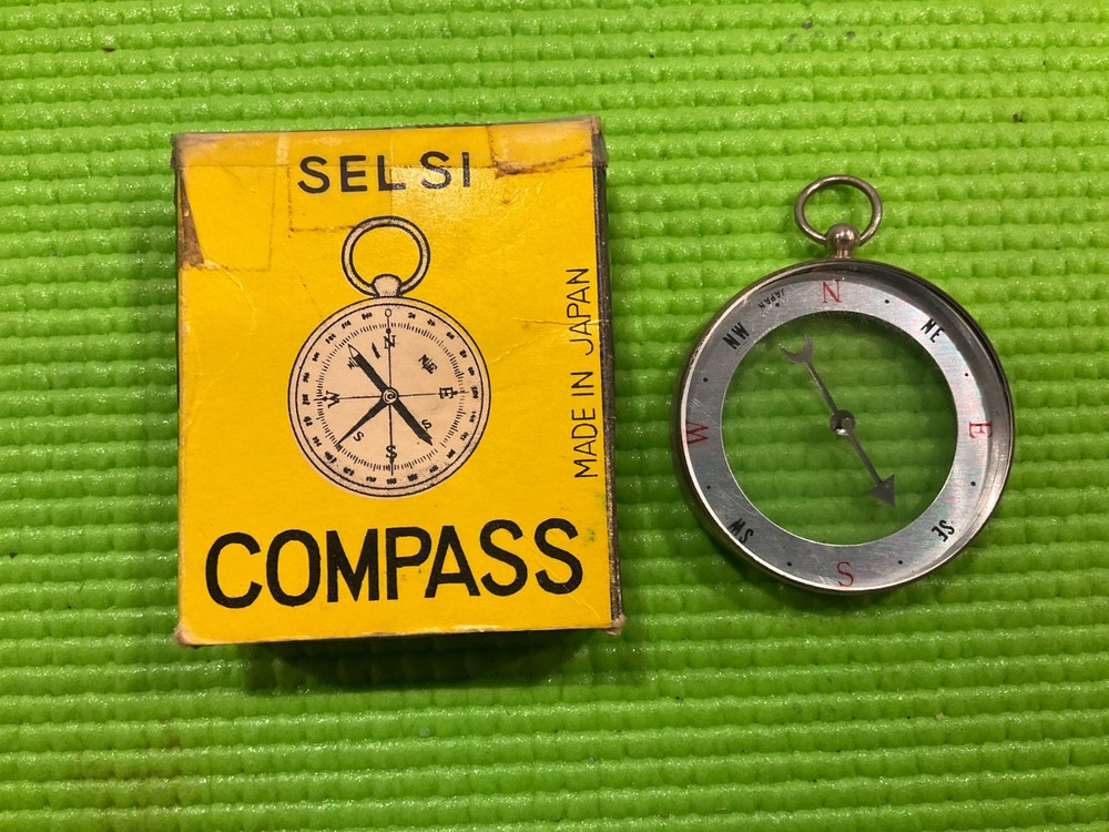 Vintage Selsi Pocket Compass No. 468/45 Made in Japan See-Through Map Reader