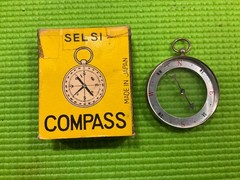 Vintage Selsi Pocket Compass No. 468/45 Made in Japan See-Through Map Reader