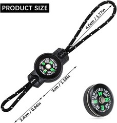 HOSTK 20 Pcs Mini Survival Compass, Outdoor Camping Hiking Pocket Compass, Liqui