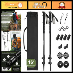 Lightweight Carbon Fiber Hiking Poles – 6.07oz Nordic Trekking Sticks, EVA Grips