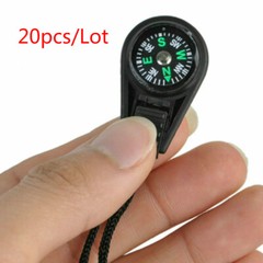 20pcs/pack Mini Portable Compass Survival Hiking Camping Direction Outdoor Tool