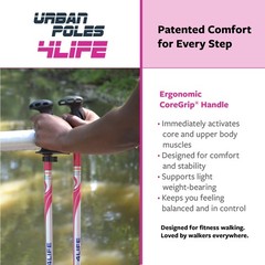 4LIFE Urban Poles – 1 Pair – Fitness Edition – Patented Ergonomic CoreGrip™ f…