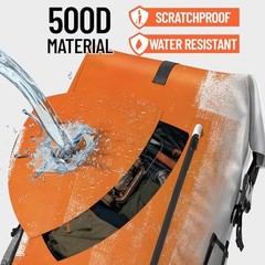 Waterproof Dry Bag Marine Dry Bags for Kayaking Hiking Gray Abstract 5L Orange