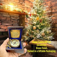 Bible Verse Brass Compass – “Trust in The Lord with All Your Heart” (Proverbs…