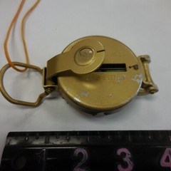 Vintage Lensatic Compass Liquid Filled Clip On–broken