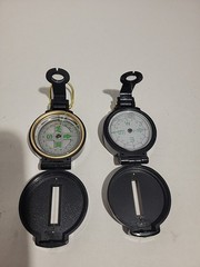 Lot of 2 Engineer Lensatic Directional Compasses With Magnifier. Good Cond.