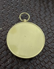 Vintage Precise Magnetic Pocket Compass Japanese Made In Box! Brass Case!