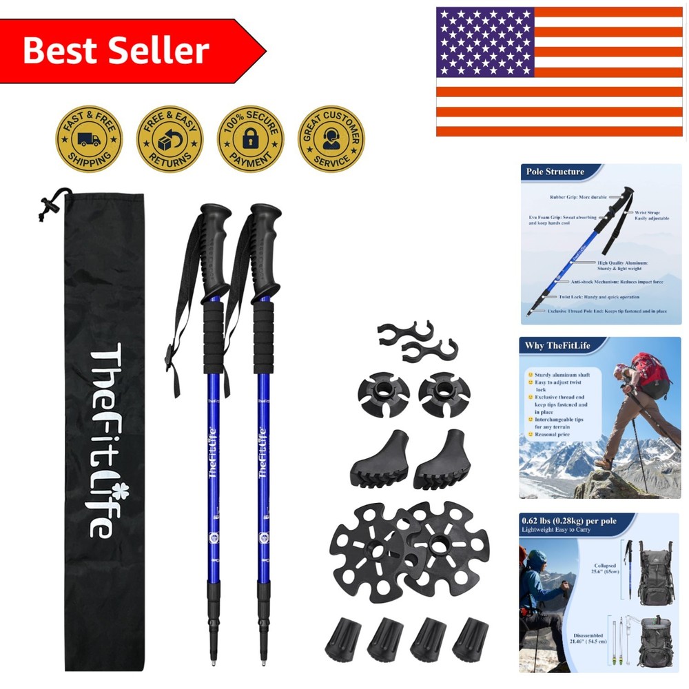 Ultralight Nordic Walking Poles with Anti-Shock & Quick Lock System – Adjustable