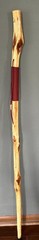 Diamond Willow Wood Hiking Stick – 52″ – Compass top, paracord grip/lanyard