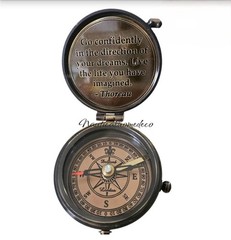 Custom Engraved Working Brass Compass-Personalized Unique Gift for Her, Him