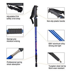 Trekking Poles 2 Pack Shock Absorbing Adjustable Collapsible All Terrain