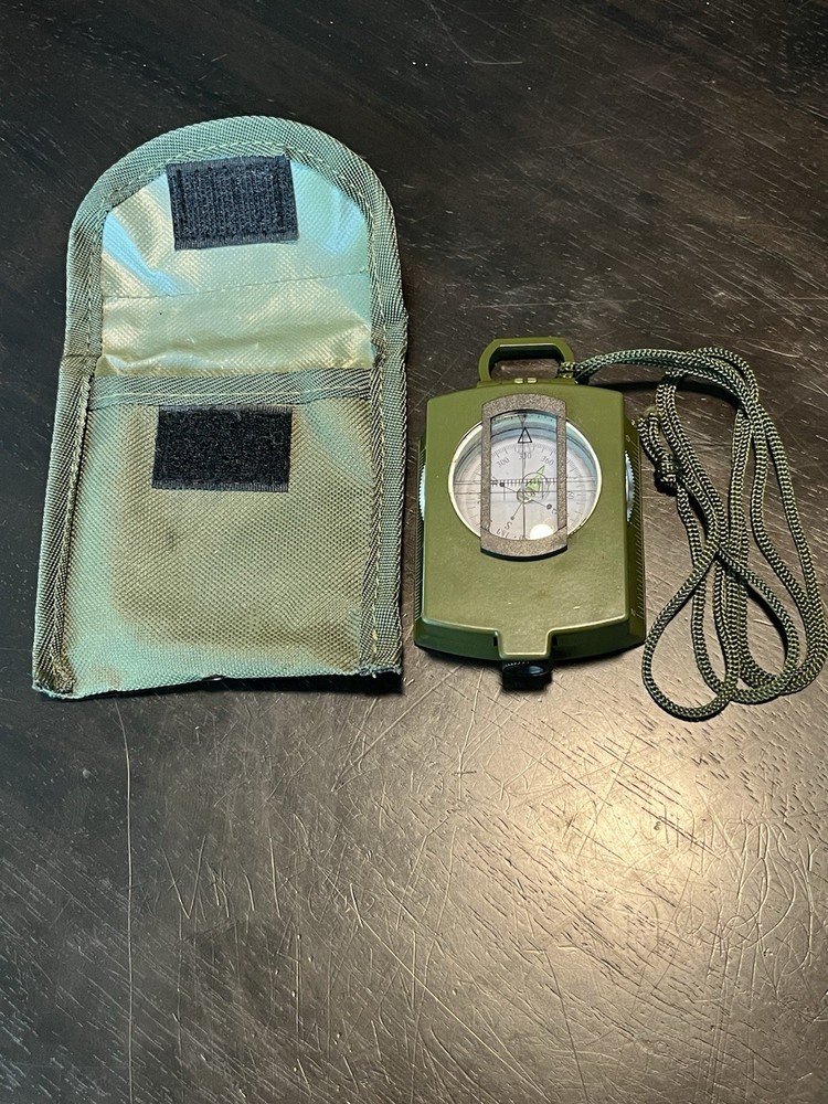 3” Sportneer Military Lensatic Sighting Camping Compass Carry Bag Waterproof