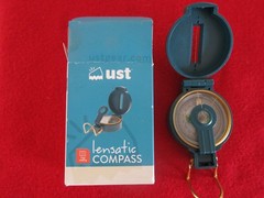 UST Lensatic Folding Compass Easy-to-Read Compact Luminous Shock-Resistant Case