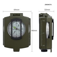 Nautical Hub Military Metal Sighting Compass, Waterproof & High Accuracy