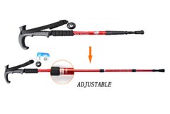 Trekking Poles Walking Hiking Sticks Anti-shock Adjustable Alpenstock