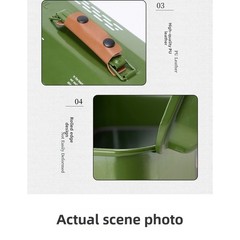 Metal Field Organizer Box with Handle and for interior Lining for Camping