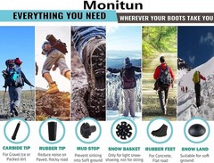 12-Pack Trekking Pole Tips: Durable Rubber End Caps for Ultimate Protection