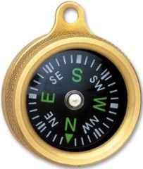 Marbles Pocket Compass 1″ Revolving Black Face Luminous Dial Brass Body 1147