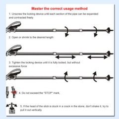 Trekking Poles Walking Hiking Sticks Anti-shock Adjustable Alpenstock
