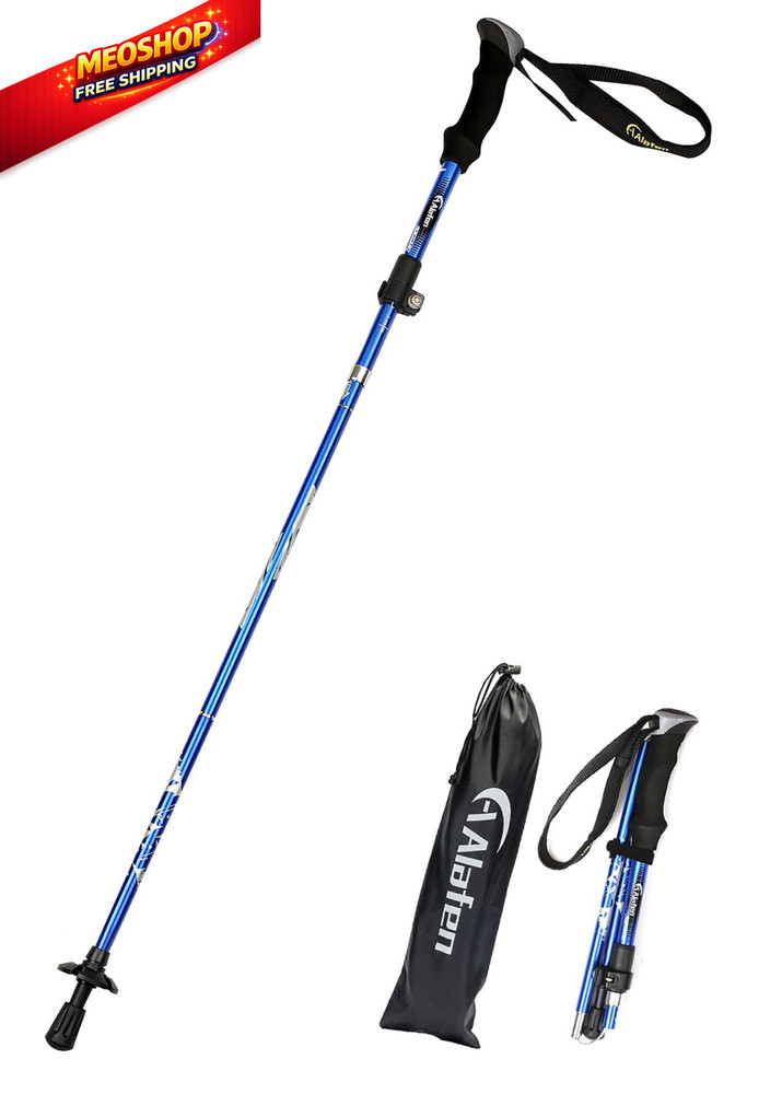 A ALAFEN Aluminum Collapsible Ultralight Travel 1 PC(1 Pole), P1_Blue