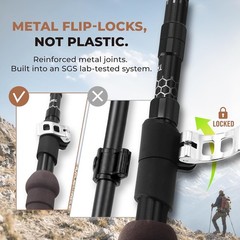 Lightweight Trekking Poles 7075 Aluminum with Cork Grip – Perfect for Travel