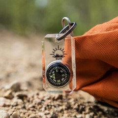 Minicomp Zipperpull Mini Compass With Split Ring | Easytoread Compass For Jacket