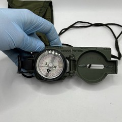 Cammenga Compass Model 3H Military NSN 6605-01-196-6971 TESTED Olive Pouch