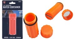 3-IN-1 Waterproof Match Storage Box With Firestarter Flint And Signaling Mirror