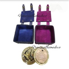 Custom Engraved Sundial Compass Personalized Gift for Husband & Wife