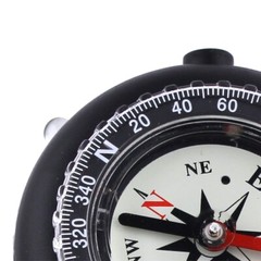 Skywalker 3-in-1 Compass with Built-in Flashlight and Lanyard (Black & Red)
