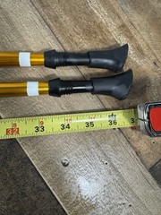 Keenfit 2-Piece Fitness Walking Poles -Orange -Feet Tips Adjustable