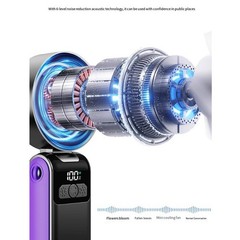 Rechargeable Handheld Fan 2400mAh Battery USB Charging 100 Speed Options