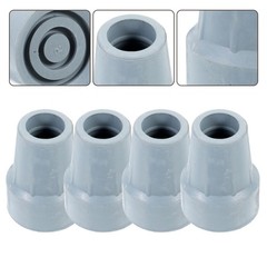 4Pcs Reusable Shock Absorbing Rubber Feet Walking Pole Tips for Hiking Camping