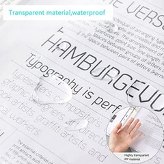 Pcs A4 Clear Document Folder, Waterproof Case Transparent Document Bag 100