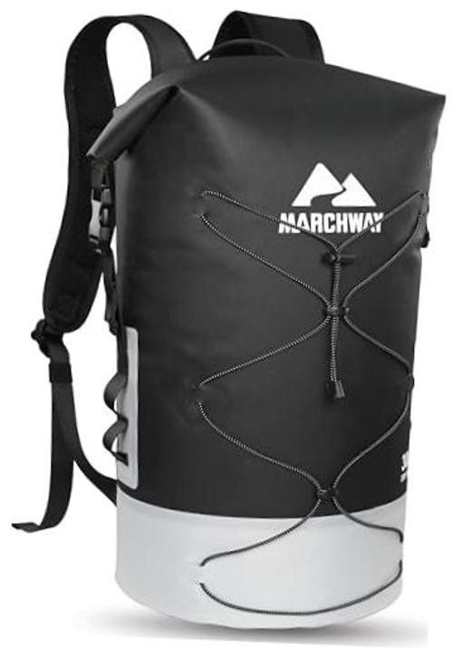 Floating Roll Top Dry Bag, Flexible Lightweight TPU Waterproof 20L Black