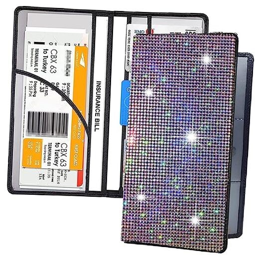 Bling Rhinestone Car Registration and Medium Rhinestone aurora borealis