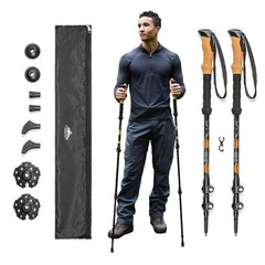 Trekking Poles, Shaft Material: Aircraft- grade 6061 Aluminum with Adjustable…