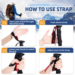Lightweight Collapsible Trekking Poles for Hiking – 2 Pack Adjustable Hiking …