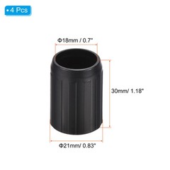4Pcs 18mm Trekking Pole Tips Accessories Walking Stick Protector Replacement