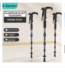 Lightweight Trekking Pole Walking Hiking Sticks Anti-Shock Adjustable Alpenstock