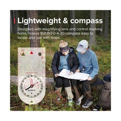 SUUNTO A-30 Compass: Compact, hiking compass with luminous markings in low li…