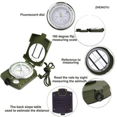 Nautical Hub Military Metal Sighting Compass, Waterproof & High Accuracy