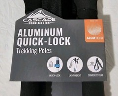 Brand New Cascade Mountain Tech Aluminum Quick-lock Trekking Poles 9.5 Oz Pole