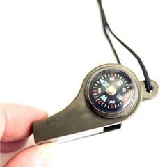 Outdoor Safety Whistle with Built-in For compass and Thermometer for Hiking