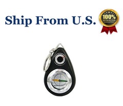 2.75″ Pocket Size Mini Survival Thermometer Compass Key Chain For Hiking Camping