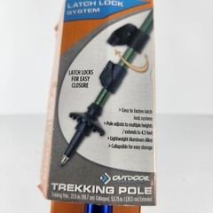 Single Trekking Pole Blue 4.5′ Adjustable Collapsible Hiking Walking Stick