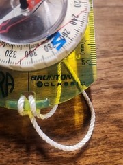 Vintage Brunton Classic Compass Optic Green Baseplate, Blue Cardinal Direction