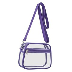 Clear Bag for Stadium Events Clear Sports Fan Handbags Purses Medium Purple