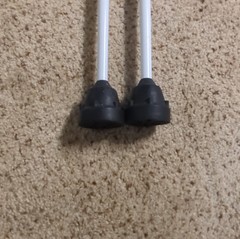 Exerstrider 44″ Fitness Walking Poles Pair Reflex Strapless Grips Made in USA