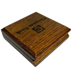 Compass Bank Brass Paperweight Desk Compass Wood Box Gift